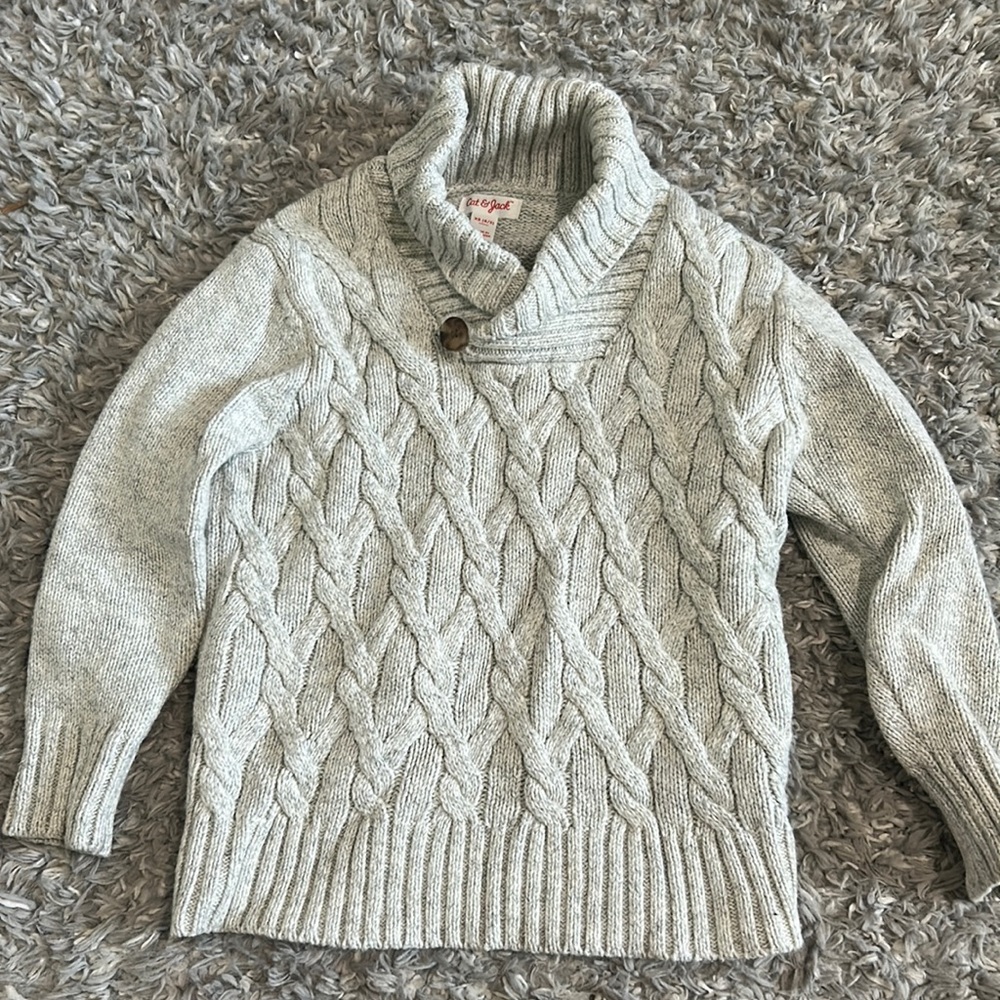 Cat & Jack XS (4/5) boys grey sweater